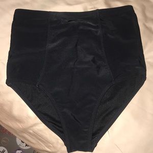 Black high waisted bikini bottoms